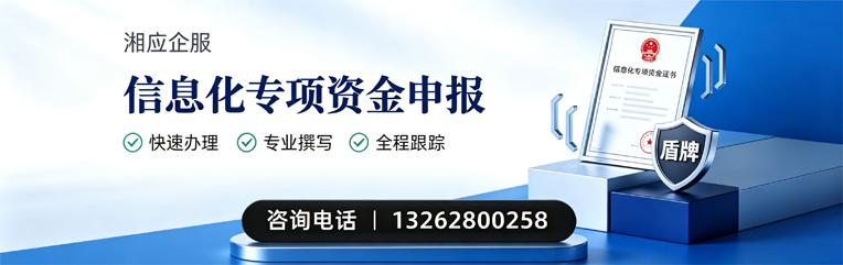湘潭信息化专项资金申报服务
