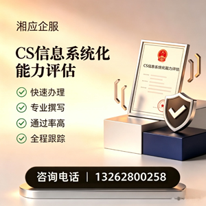 湘潭CS信息系统化能力评估申报服务