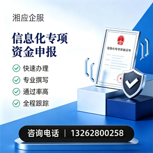 湘潭信息化专项资金申报服务