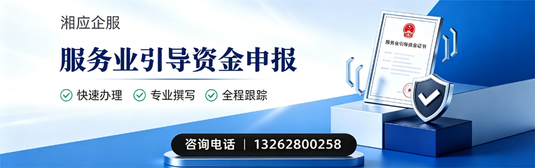 湘潭服务业引导资金申报服务